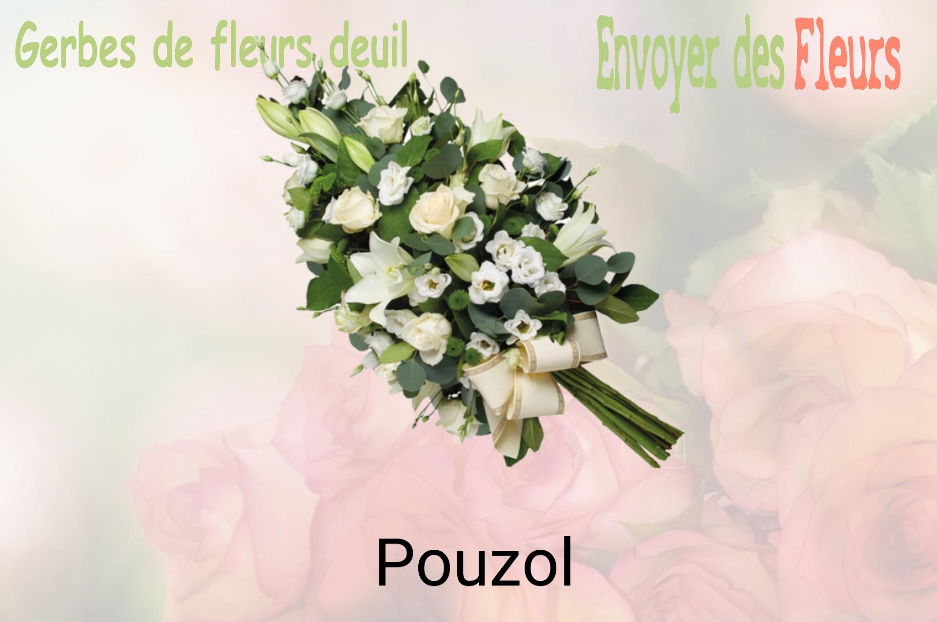 Gerbe de fleurs de deuil livrée à Pouzol